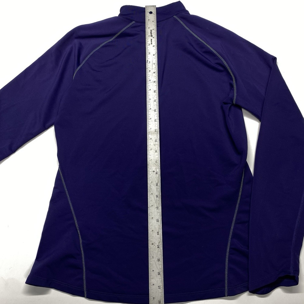 Nike Running Womens Sz L Purple Neon Dri-Fit 1/4 Zip Pullover Top‎ - Picture 9 of 11